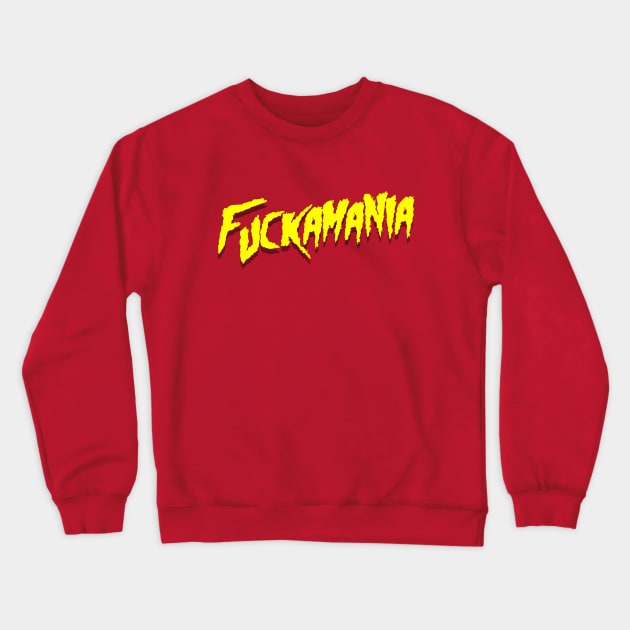 Fuckamania Red and Yellow Crewneck Sweatshirt by GodsBurden